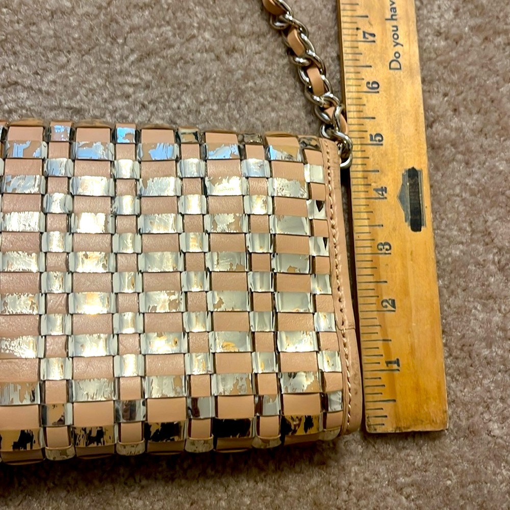 Kate Spade Metallic Gold and Tan Woven Purse - Picture 6 of 11